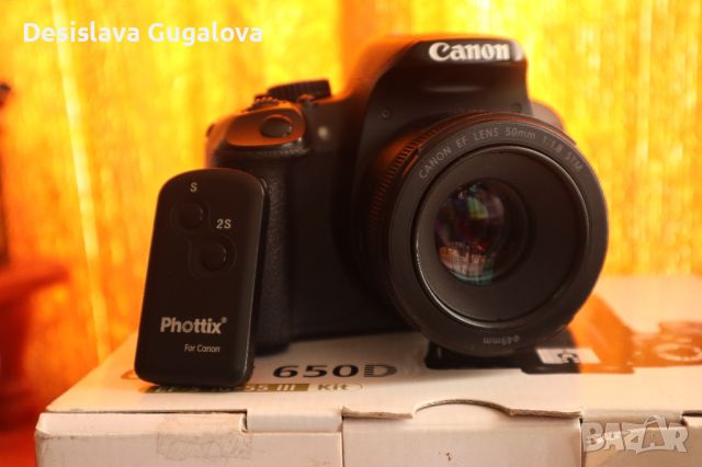 Canon EOS 650d +  Canon EF 50mm 1:1.8 +аксесуари, снимка 1 - Фотоапарати - 46173490
