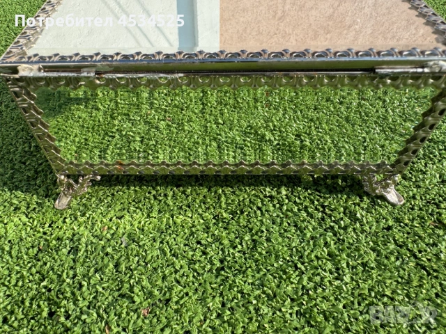 Огледална кутия за бижута – стил „Hollywood Regency“, снимка 4 - Антикварни и старинни предмети - 53752656