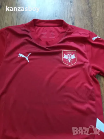 PUMA Serbia 2024 Home Shirt - мъжка футболна тениска КАТО НОВА С, снимка 3 - Тениски - 46995257