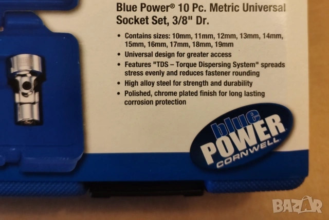 CORNWELL TOOLS 10броя 3/8 качествени вложки kардан камъни, снимка 6 - Други инструменти - 53022994