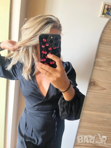 Дълга черна рокля, снимка 7 - Рокли - 51625592