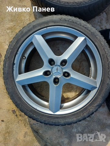  Джанти 17"/7J/5x112/ЕТ38 със зимни гуми Hankook 225/45 R17 – комплект, снимка 4 - Гуми и джанти - 53700058