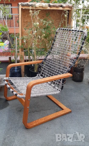 Люлеещ се стол Икеа напълно реставриран, снимка 2 - Столове - 51170911