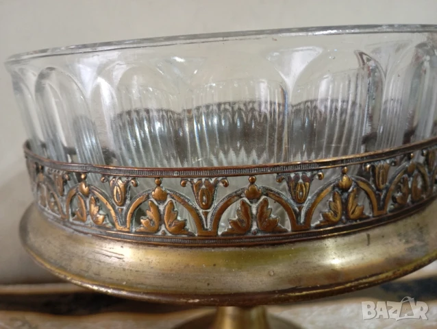 Стара купа , фруктиера арт деко, снимка 3 - Други ценни предмети - 50836603