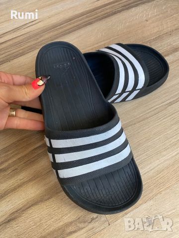 Оригинални черни спортни чехли Adidas ! 38 н, снимка 2 - Чехли - 45154883