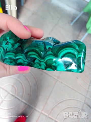 Естествен малахит, снимка 4 - Колиета, медальони, синджири - 54091405