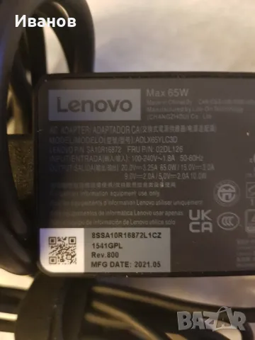 Lenovo type C 65W зарядно , снимка 2 - Кабели и адаптери - 49285701