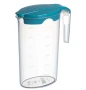 Прозрачна пластмасова кана с капак, Син, 1.75л., снимка 1