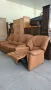 Луксозен комплект кожени мебели (диван + релакс стол) за максимален комфорт – внос от Германия, снимка 3