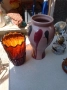 2 броя вази стъклена и керамика , снимка 2