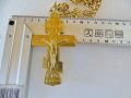 Свещенически, попски бронзов нагръден кръст с ланец, снимка 6