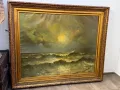 Огромна авторска картина с рамка-морски пейзаж №6811 , снимка 2