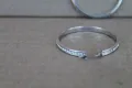 Дамски сребърни обеци с камъни, снимка 2