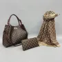 дамски комплекти чанта, шал и портмоне louis vuitton , снимка 2