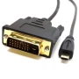 Кабел Micro HDMI към DVI (24+1) – Високоскоростен, 1080p, снимка 1