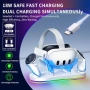 Нова докинг Зарядна станция Meta Quest 3 3S за headset и 2 контролера, снимка 3