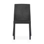 Градински стол от полипропилен с плетен дизайн - Кафяв, снимка 4
