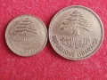 5 и 25 пиастъра 1972,1961 г. Ливан, снимка 2