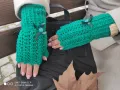 Handmade дамски ръкавици без пръсти с лого, снимка 13
