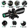 Оптически тактически прицел 2.5x-10x бързомер мерник за пушка оръжие лов еърсофт с лазер бързомерец, снимка 3