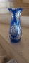 кристала ваза в синьо , снимка 1
