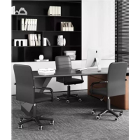 Офис стол с регулиране на височината, въртящ се, еко кожа, снимка 2 - Столове - 44942782