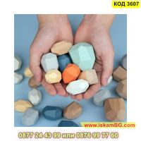 Монтесори детска игра, дървени камъчета за баланс - КОД 3607, снимка 10 - Образователни игри - 45301325