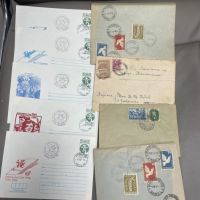 Стари пощенски пликове с марки на тях, снимка 3 - Филателия - 45746874