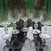 Кристални чаши за вино - 5 бр., снимка 1 - Сервизи - 45574295