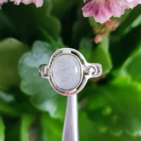Сребърен пръстен с Лунен камък , снимка 3 - Пръстени - 46050583