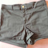черни летни панталонки с висока талия, снимка 1 - Къси панталони и бермуди - 45253874