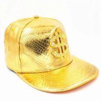 Златна шапка с козирка с долари , рапърска шапка с крокодилска кожа , долар жълта шапка, снимка 3 - Шапки - 45195584