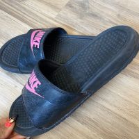 Дамски черни спортни чехли Nike Benassi Jdi ! 39 н, снимка 2 - Чехли - 45270561