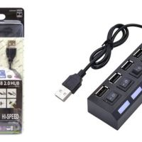 USB Hub разклонител с 4 порта и индивидуални ключове, снимка 2 - UPS захранвания - 44118363