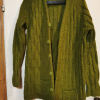 Мъжка зелена плетена жилетка с дълъг ръкав , снимка 1 - Други - 45180645