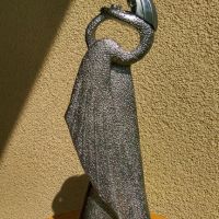 Футуристична, метална  статуетка "Жената лебед" , снимка 1 - Декорация за дома - 45750536
