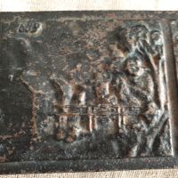 Стара метална чугунунена релефна лята  кутия, снимка 3 - Антикварни и старинни предмети - 45495067