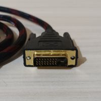 DVI кабел 3 м. нов + преходник към HDMI, снимка 2 - Кабели и адаптери - 45438471