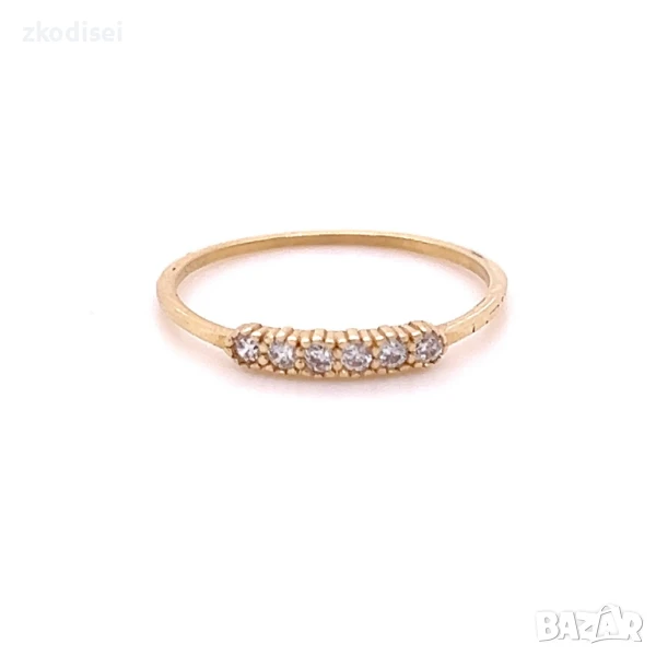 Златен дамски пръстен 0,88гр. 14кр. проба:585 размер:55 модел:32133-5, снимка 1