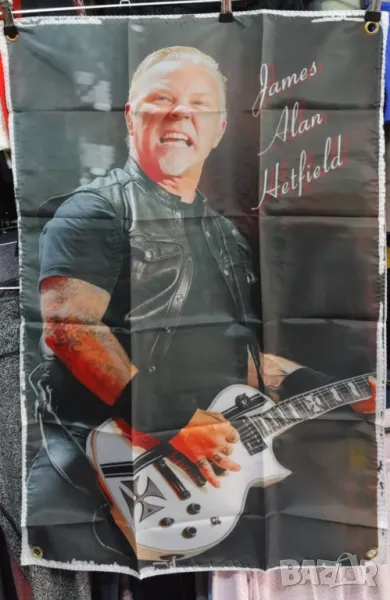 James Alan Hetfield Flag-60 см на 90 см, снимка 1
