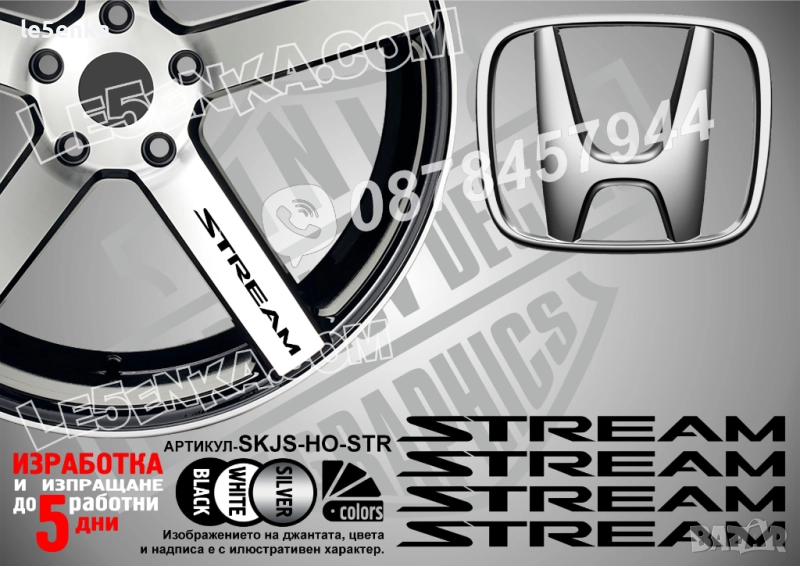 Honda Stream надписи за спици, снимка 1