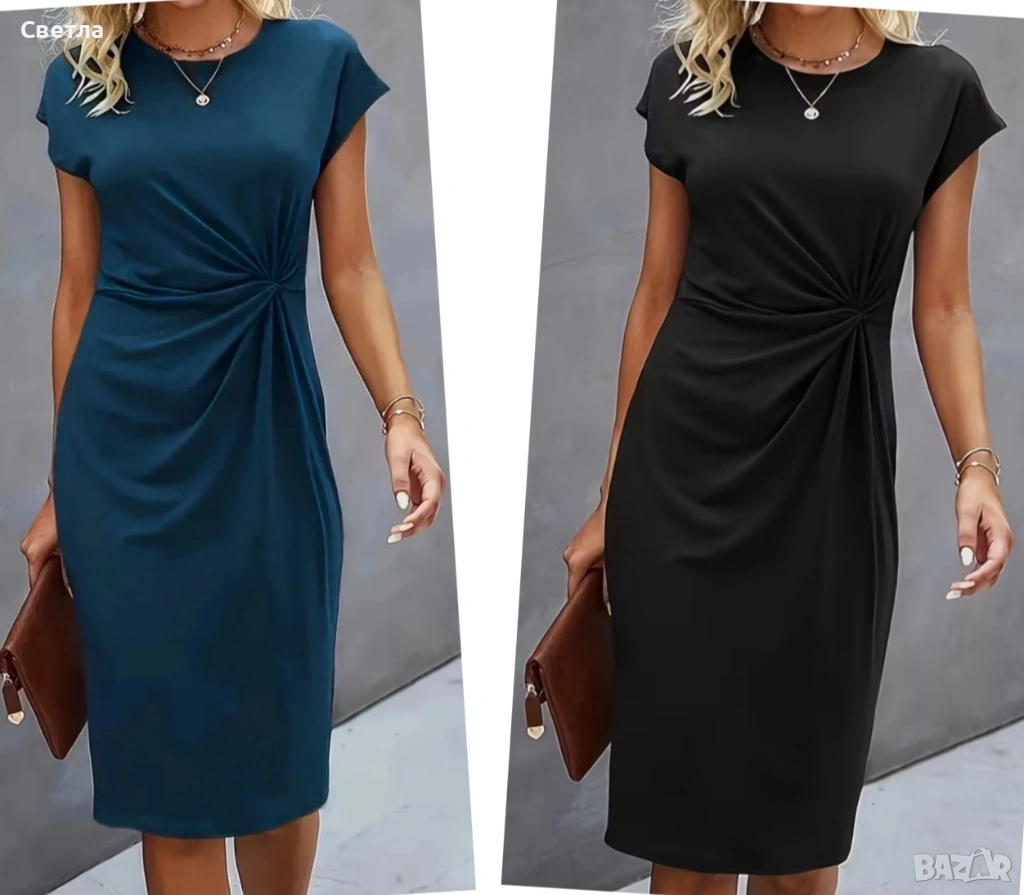 Рокли Нови,стегнато Трико, 3 броя-черна и синя XXL, и черна с бежово р-р L по € 17/брой, снимка 1