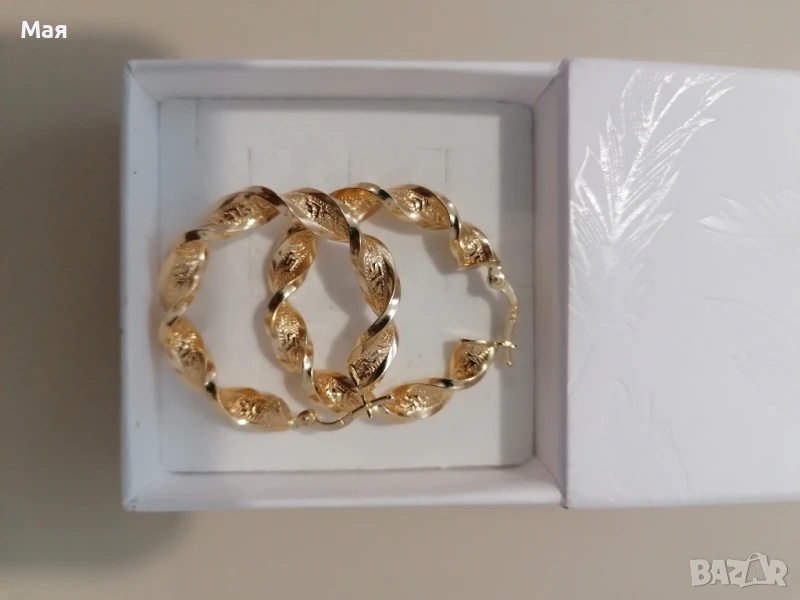 Златни дамски обеци - 14 к/585 проба, снимка 1