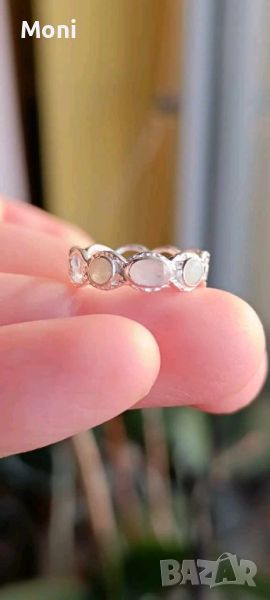 Сребърен пръстен с лунен камък , снимка 1