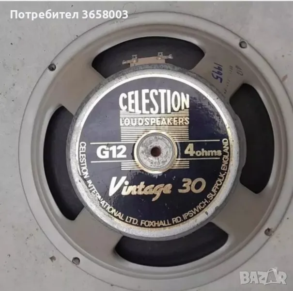 Celestion Vintage 30, произведена в Англия, 4 ома, снимка 1