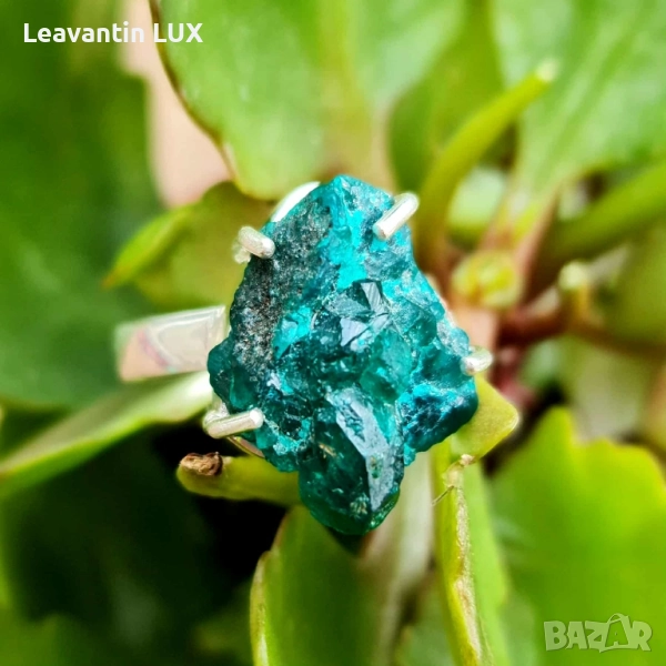 Сребърен пръстен с Диопсид , снимка 1