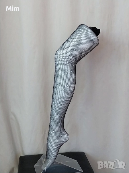 Черен чорапогащник мрежа с камъни , снимка 1