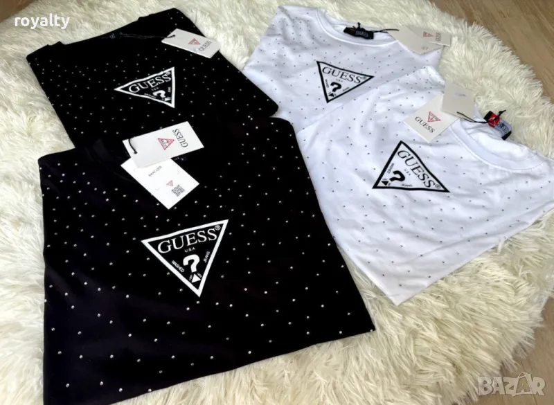 Памучни дамски тениски Guess, снимка 1