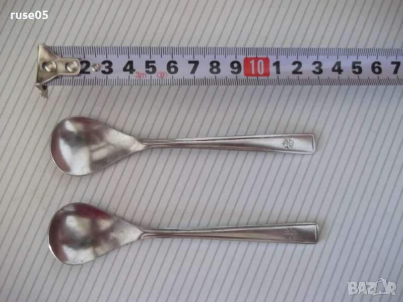 Лот от 2 бр. лъжици "П.Денев-Габрово" за сладолед, снимка 1