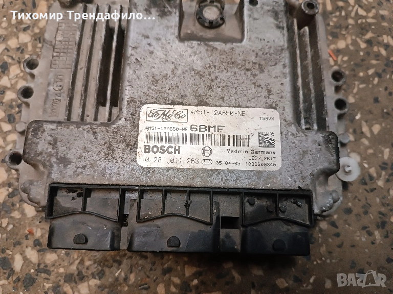 ECU компютър FORD FOCUS C-MAX 1.6 TDCI, 0 281 011 263, 0281011263, FoMoCo 4M51-12A650-NE, снимка 1